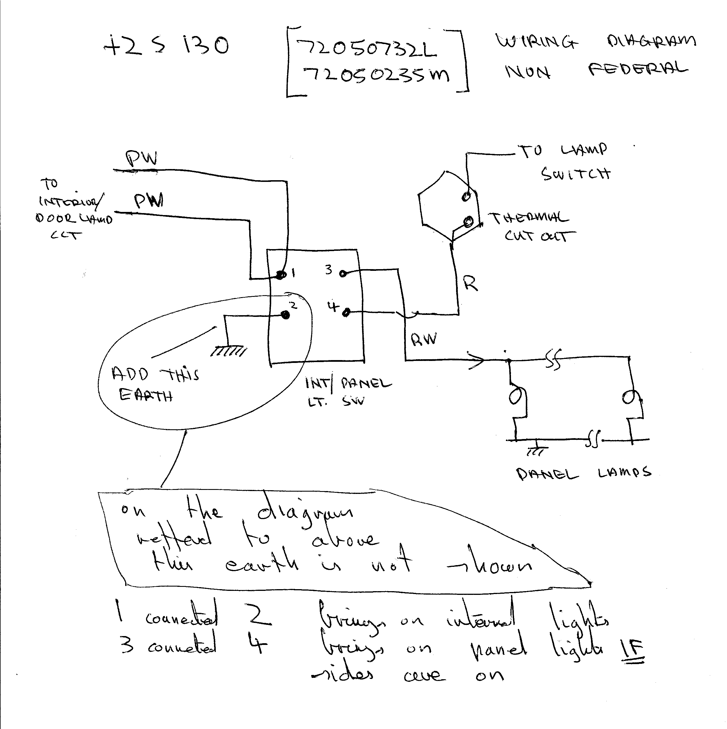 Internal/panel light switch function : Electrical / Instruments by